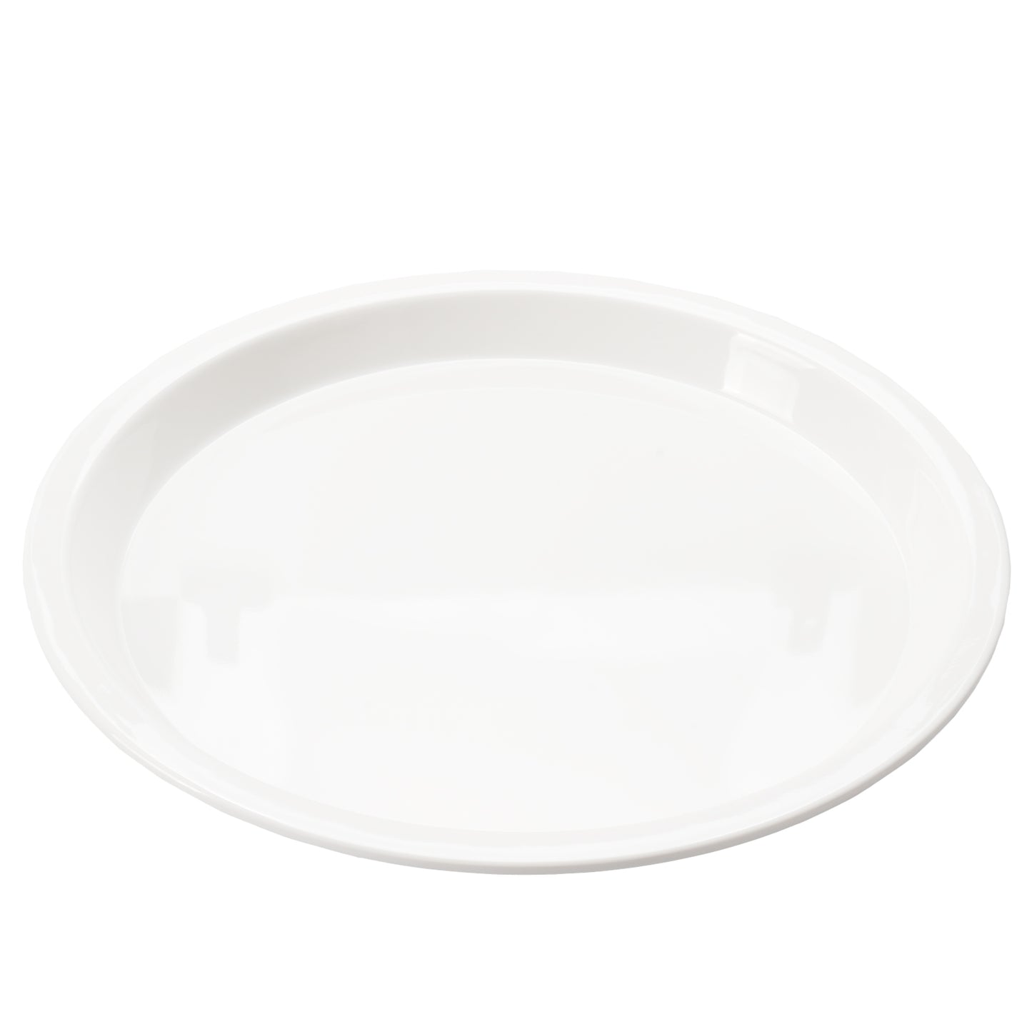 Large Melamine Plastic Round Dinner Plates, Set of 4 for Salad, Snacks, Fruit, Noodle, White Edge Dinner Plates Dish