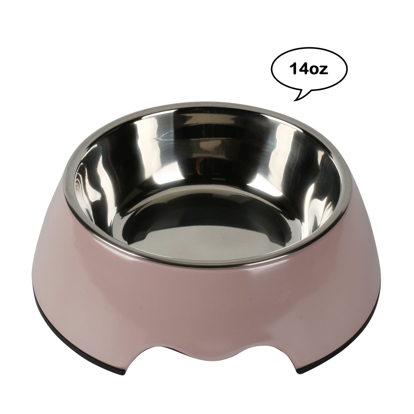 Melamine Plastic Dog Food Bowl, Non Skid Base, Anti-Slip Pet Feeder Bowls, 2-in-1 Removable Stainless Steel Pet Water&Food Bowl for Dogs and Cats