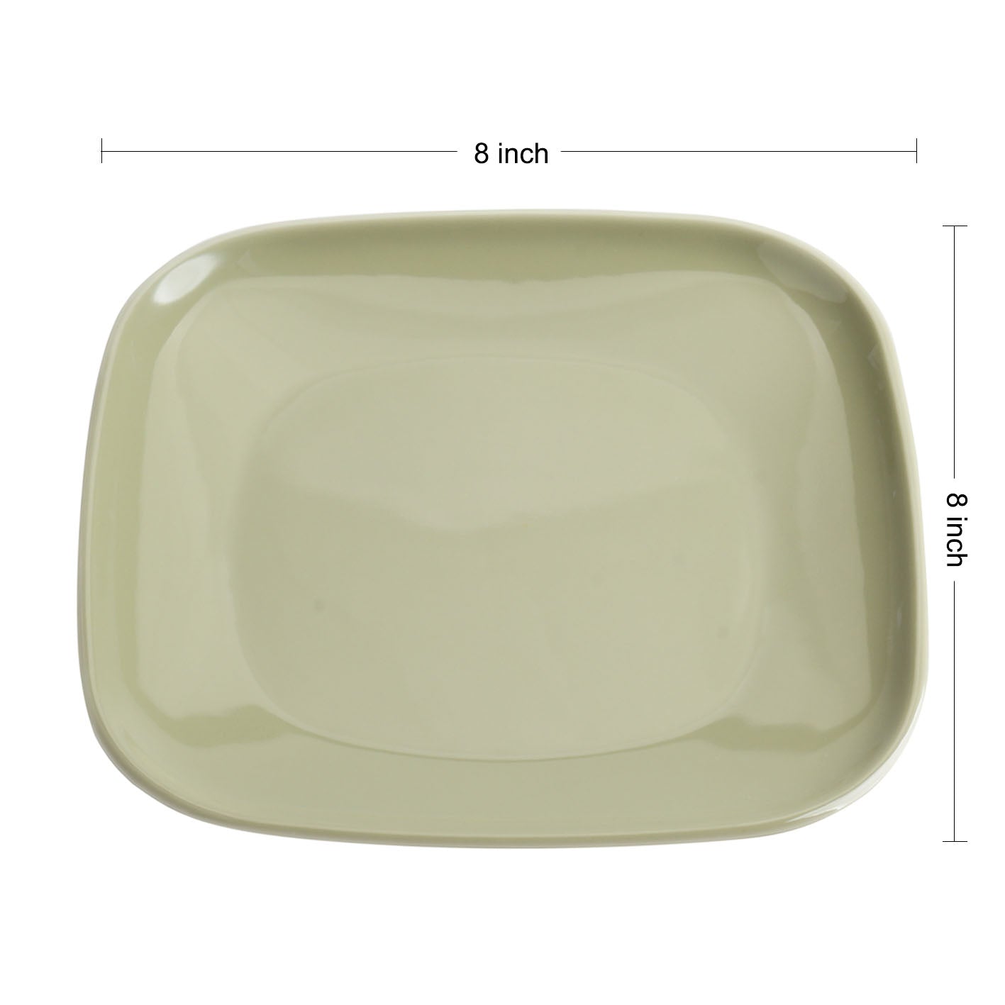 Melamine Square Plates for Party, Set of 4 Dessert Salad Plates, Snacks, Appetizer Plates for restaurant indoor or outdoor picnic camping (Multi-Color)