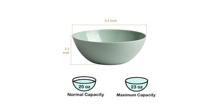 Melamine Plastic Cereal Bowls, 23 oz Small Snack Bowl, Ice Cream Dessert Bowl set of 4 for Oatmeal, Salad, Condiment, Side Dishes, Fruits (Multi-Color)