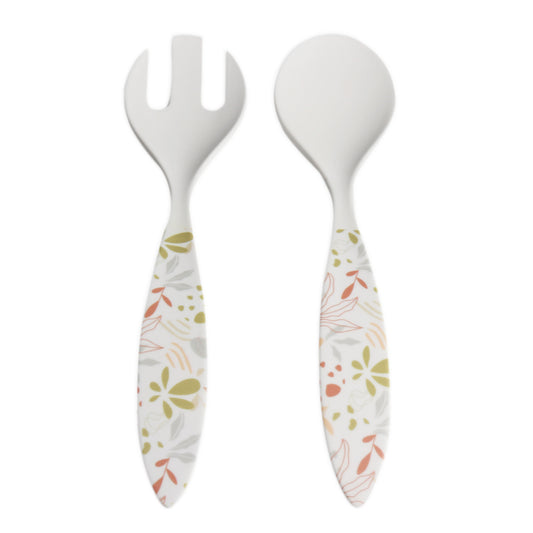 Melamine Salad Servers, 11.8 inch Salad Serving Utensils, Salad Tongs Salad Mixing Dinner Fork and Spoon