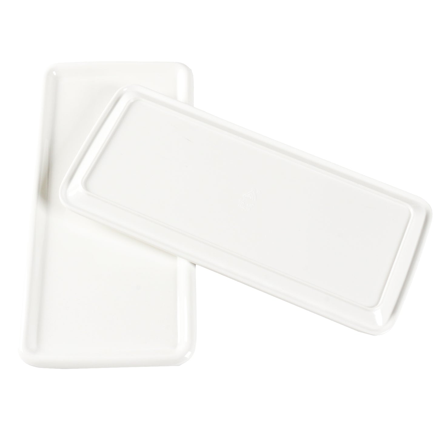 Melamine Plastic Small Rectangle Platter, Serving Platter Set of 2 for Salad, Appetizer, Cheese, Dessert, Serving Plates for Sushi, Cake, Snake