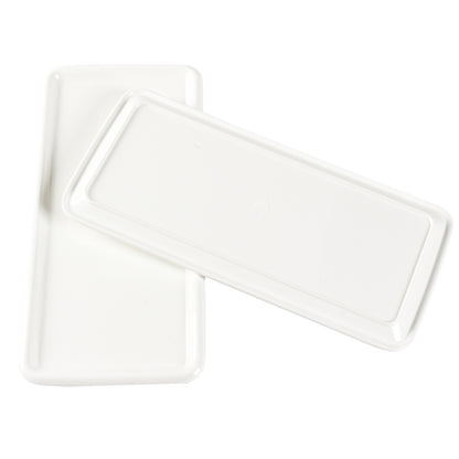 Melamine Plastic Small Rectangle Platter, Serving Platter Set of 2 for Salad, Appetizer, Cheese, Dessert, Serving Plates for Sushi, Cake, Snake
