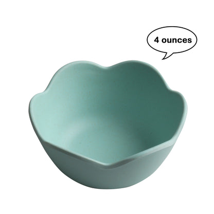 Bamboo Fiber Dipping Bowls, Loutus Shape Soy Sauce Dishes, set of 4 Mini Dessert Bowls for Appetizer, Dips, Nut, Condiment, Side Dishes, Sushi