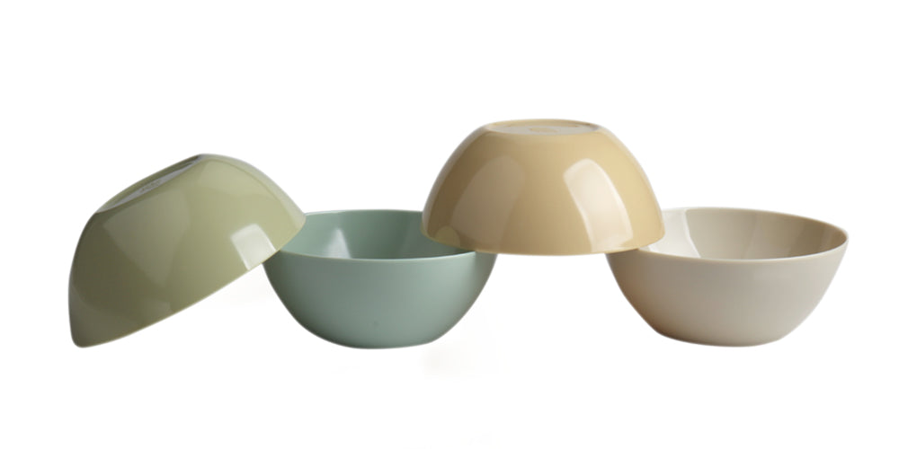 Melamine Plastic Cereal Bowls, 23 oz Small Snack Bowl, Ice Cream Dessert Bowl set of 4 for Oatmeal, Salad, Condiment, Side Dishes, Fruits (Multi-Color)