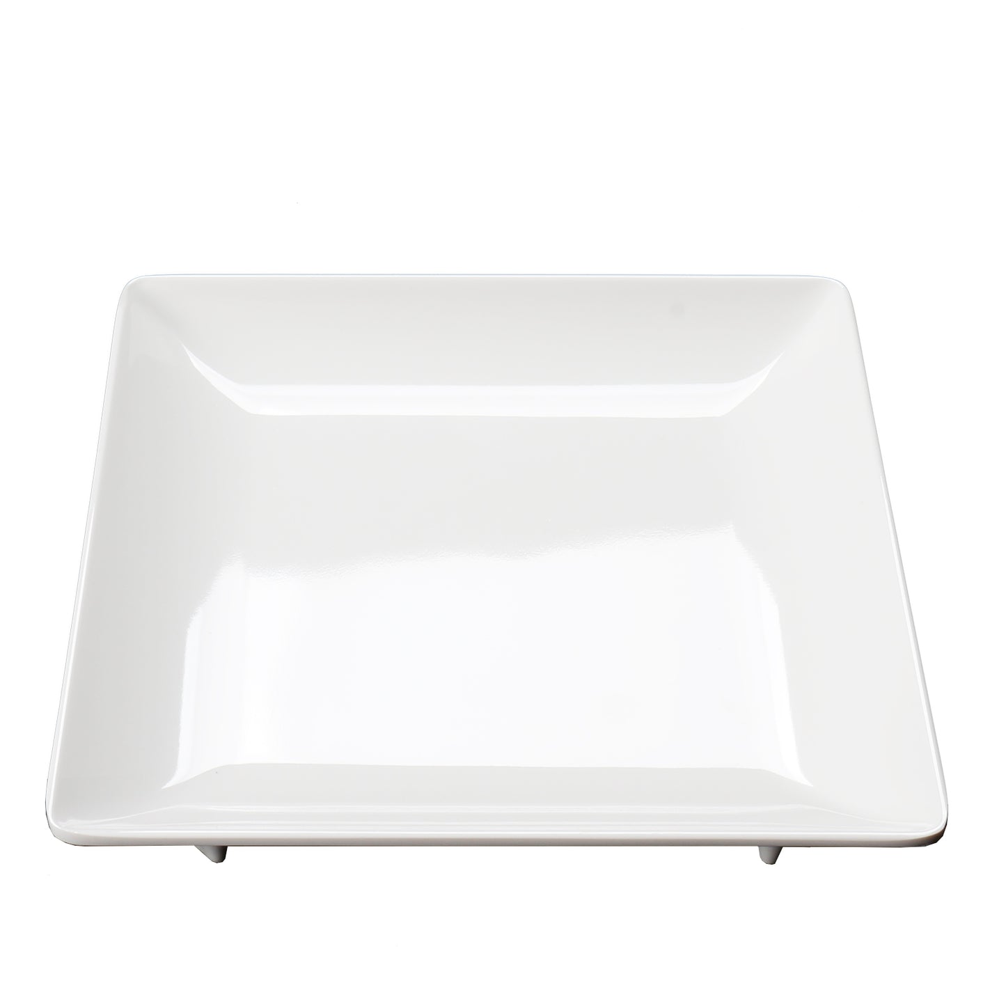 Melamine Plastic Square Plates, Unbreakable White Dessert/Salad/Appetizers Plates - Set of 3