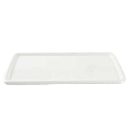 Melamine Plastic Small Rectangle Platter, Serving Platter Set of 2 for Salad, Appetizer, Cheese, Dessert, Serving Plates for Sushi, Cake, Snake