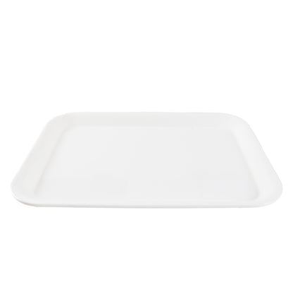 Melamine Plastic Severing Tray, Fast Food Serving Tray, White Serving Platter - Set of 2