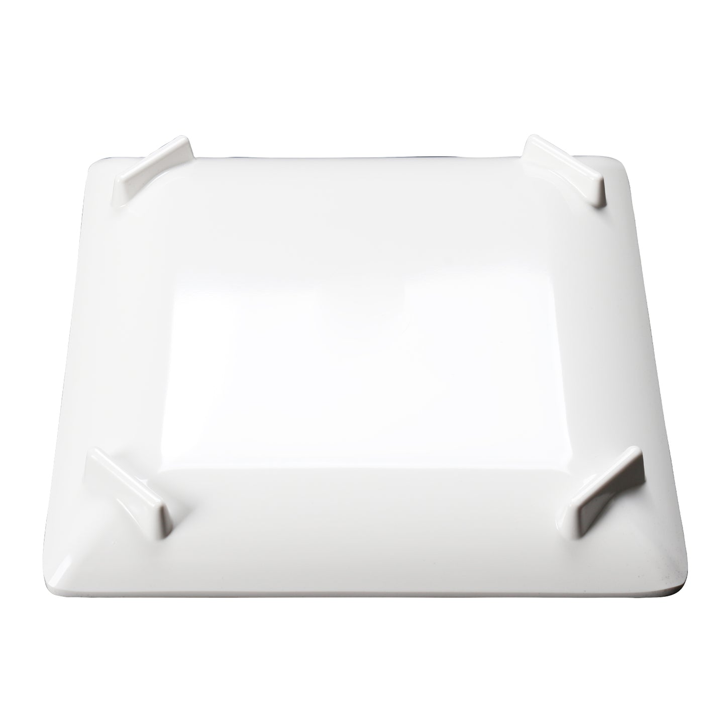 Melamine Plastic Square Plates, Unbreakable White Dessert/Salad/Appetizers Plates - Set of 3