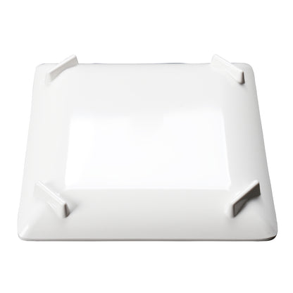 Melamine Plastic Square Plates, Unbreakable White Dessert/Salad/Appetizers Plates - Set of 3