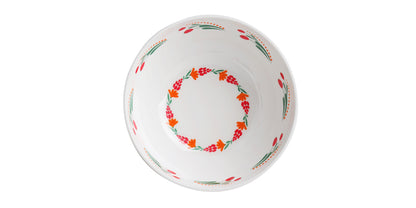Melamine Plastic Cereal Bowls, 23 oz Small Snack Bowl, Ice Cream Dessert Bowl set of 4 for Oatmeal, Salad, Condiment, Side Dishes, Fruits (Floral)