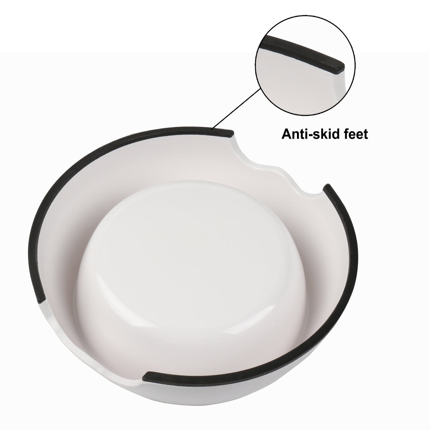 Melamine Plastic Dog Food Bowl, Non Skid Base, Anti-Slip Pet Feeder Bowls, 2-in-1 Removable Stainless Steel Pet Feeder Holder for Dogs and Cats